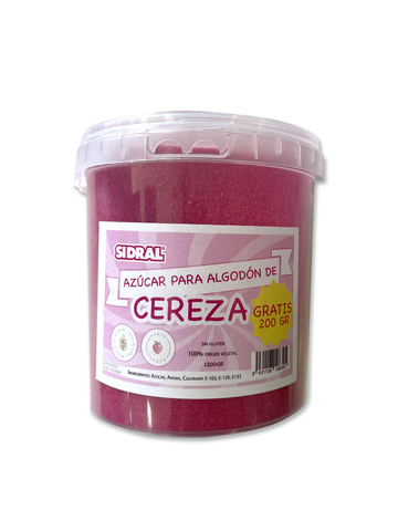 AZUCAR ALGODON CEREZA 1200GR