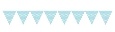 BANDERINES TARTA AZUL TOPOS
