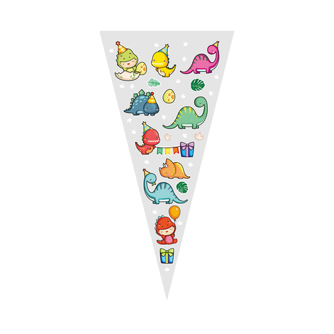 [8435038500017D] BOLSA CONO DINOSAURIOS 20X40 100UD