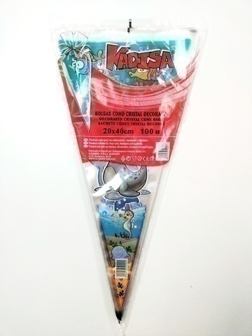 [8435038500017FM] BOLSA CONO FONDO MARINO 20X40 100UD