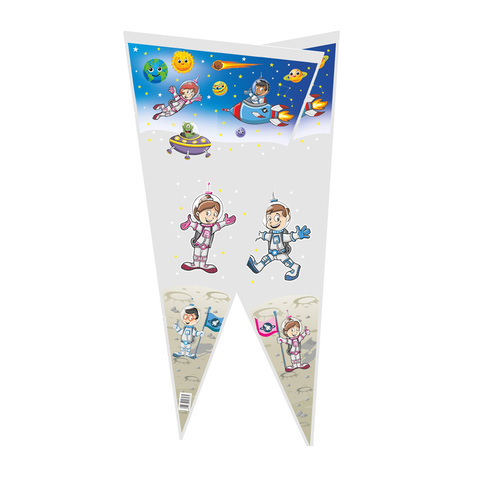 [8435038500062ES] BOLSA CONO VIAJE ESPACIAL 30X60 100UD