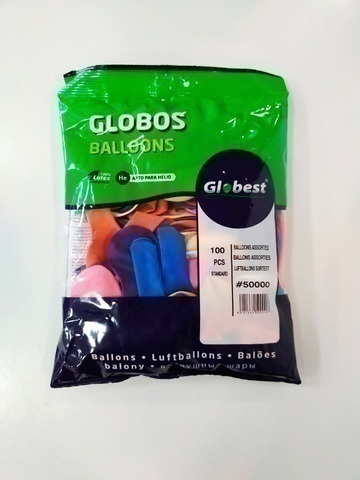 BOLSA 100 GLOBOS 22CM
