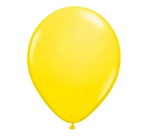 BOLSA 100 GLOBOS 40CM AMARILLO LIMON METALIZADO