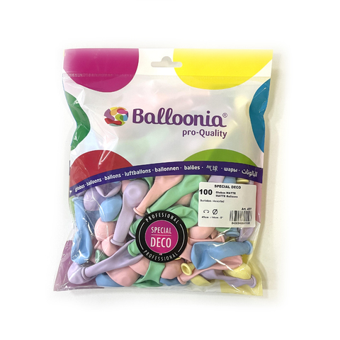 BOLSA 100 GLOBOS 40CM SURTIDOS
