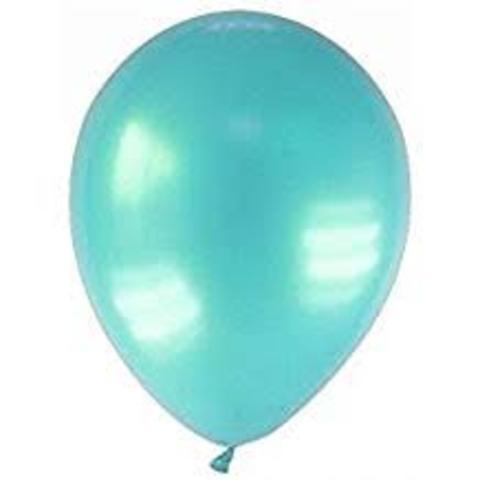 BOLSA 100 GLOBOS 40CM TURQUESA METALIZAD