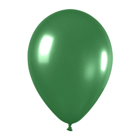 BOLSA 100 GLOBOS 40CM VERDE METALIZADO