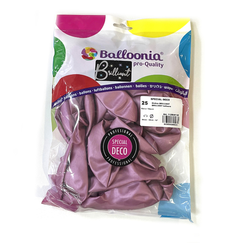 [8436540895431] BOLSA 25 GLOBOS 94CM PERIM MALVA BRILLAN
