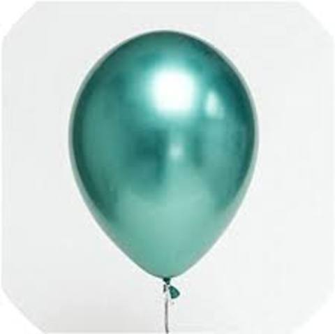 [8436540895394] BOLSA 25 GLOBOS 94CM PERIM VERDE BRILLAN