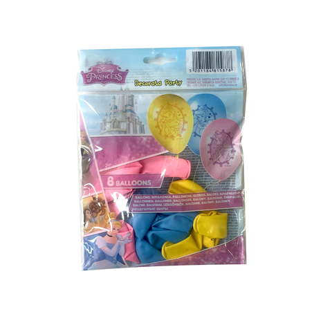 [5201184815878] BOLSA 8 GLOBOS PRINCESAS