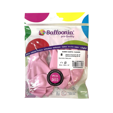 [8436540888006] B8 GLOBOS 95CM NUBES CARITA ROSA