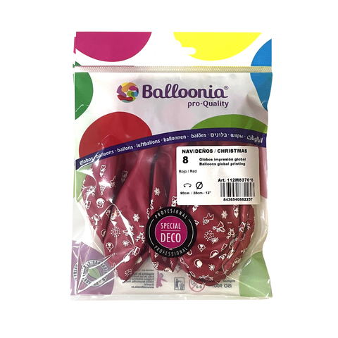[8436540882257] B8 GLOBOS 95CM PERIM ROJO MOT NAV
