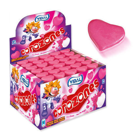 CORAZONES FRESA 75 UNID
