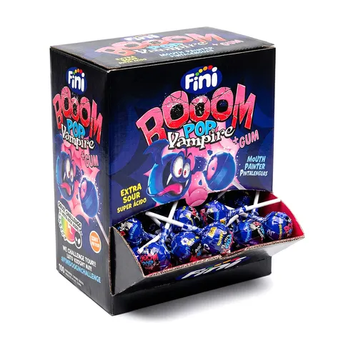 FINI BOOM POP VAMPIRE+GUM 100UD CHUPA