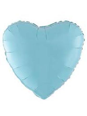 [8050195183004] GLOBO FOIL 18 PULGADAS CORAZON AZUL MATE