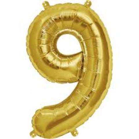 [8053904661299] GLOBO FOIL 40  ORO Nº9