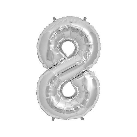 [8430068067981] GLOBO MYLAR Nº8 PLATA 29*46,5