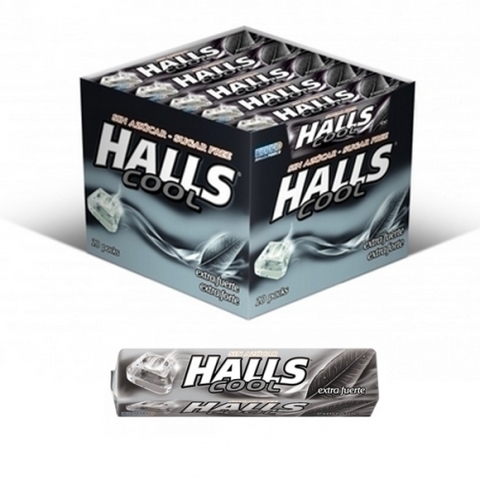 HALLS S/AZUCAR EXTRA FUERTE 20 UNID
