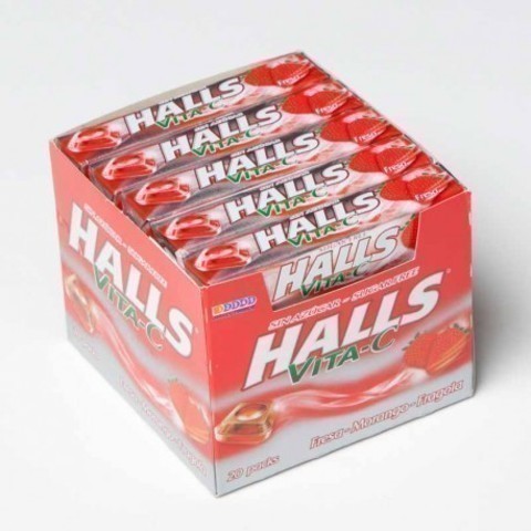 HALLS VITA -  S/AZUCAR FRESA C20 CJ24