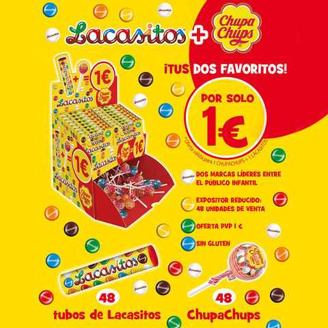 [18410740926437] LOTE LACASITOS TUBO+CHUPACHUPS 48UD