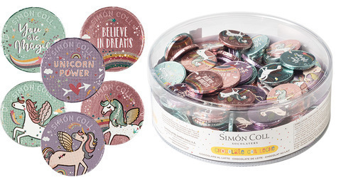 MONEDAS 36MM UNICORNIOS 110UDS CJ12